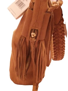 AIMEE KESTENBERG LEATHER FRINGE LARGE HANDBAG NWT - Picture 1 of 7