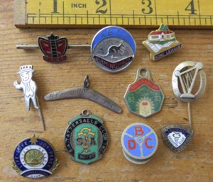 VARIOUS OLD AUSTRALIAN BRITISH PIN BADGES ETC CLUBS - Bild 1 von 5