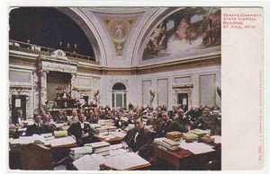 Tarjeta postal de Senadores Cámara del Senado Capitolio estatal St Paul Minnesota 1905c - Imagen 1 de 1