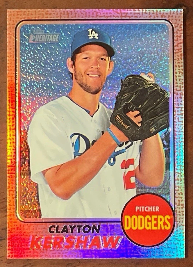 2017 Topps Heritage Chrome Refractor Clayton Kershaw # /568 Dodgers - Image 1 of 2