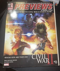 VORSCHAU COMIC KATOLOG MÄRZ 2016 ISSE 330 BÜRGERKRIEG/SCOOBY DOO COVER - Bild 1 von 4