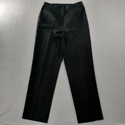 Pantalones de vestir appleseeds elásticos negros delanteros planos pantalones para mujer talla 12MT Foto 1 de 4