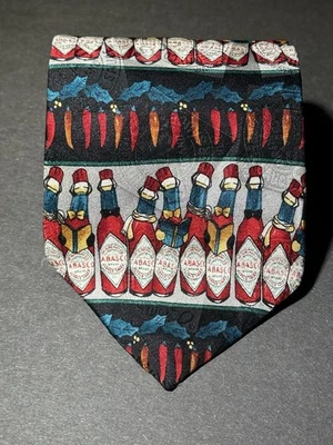 Vintage Tabasco Mens Silk Necktie Pre-owned  - Image 1 of 4