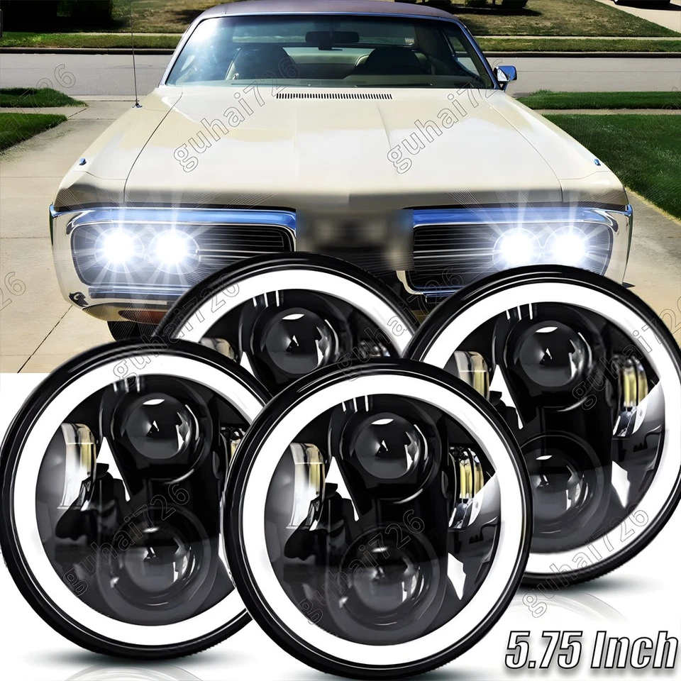 Faro proyector halógeno alto/bajo de 5-3/4" 5,75" para Plymouth Gran Fury 1972-1975 Foto 1 de 4