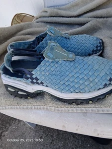 Zapatos deportivos informales Skechers talla 8 tejidos a mano deportivos sin cordones cómodos - Imagen 1 de 6