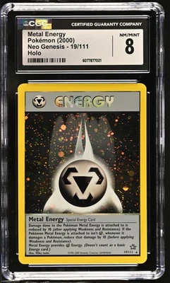 CGC 8 Metal Energy 2000 Neo Genesis 19/111 Holo Pokemon Card - Image 1 of 2