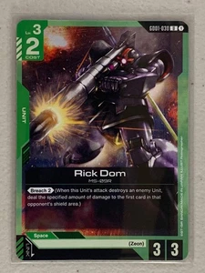 Rick Dom - GD01-030 U - Gundam Card Game GD01 Newtype Rising - Picture 1 of 1