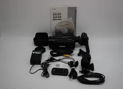 Canon XA20 Black Full HD Professional Camcorder Video Camera w/Battery, HDU-1 - Image 1 of 4