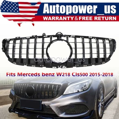 Front Grille For Mercedes Benz CLS500 CLS550 W218 2015-2018 Black — 第 1/4 张图片