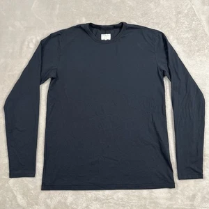 Rag & Bone Shirt Mens Small Black Faded Wash Knit Soft Long Sleeve Casual Cotton - Picture 1 of 12