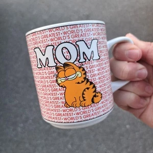 Tazza tazza caffè vintage Garfield Worlds Greatest Mom Jim Davis 1978 Enesco Madre - Foto 1 di 5