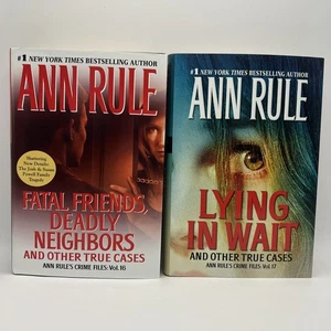 2 Books Ann Rule - Lying In Wait & Fatal Friends… AnnR Crime Files: Vol. 16 & 17 - Picture 1 of 8