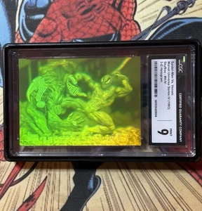 1993 Marvel Universe #H-IV Spider-Man Vs Venom 3-D Hologram CGC 9 - Picture 1 of 1