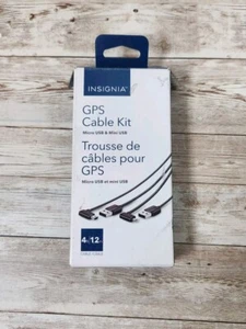 Insignia GPS Cable Kit 4ft Cables Micro USB and Mini USB - Charge Only Cables - Picture 1 of 5