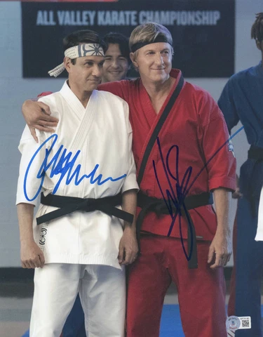 RALPH MACCHIO WILLIAM ZABKA SIGNED AUTOGRAPH COBRA KAI 11X14 PHOTO BAS BECKETT Cover