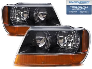 Headlight Pair Fits Fleetwood Discovery 07-13 Motorhome RV With Black Housing - Picture 1 of 8