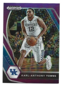 2021-22 Panini Prizm Draft Picks Purple Prizm #67 Karl-Anthony Towns /75 - Picture 1 of 2