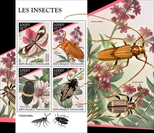 TOGO 2024 INSECTS SHEET MINT NH - Picture 1 of 1