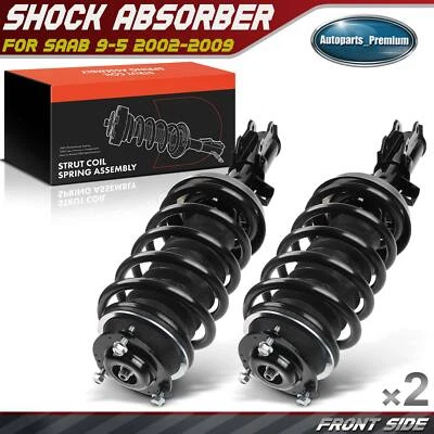 2x Conjunto completo de puntal y resorte helicoidal delantero derecho y derecho para Saab 9-5 02-09 tracción delantera Foto 1 de 4