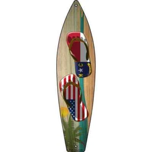N. Carolina Flag and US 2"x8" Surfboard Magnet Fridge Refrigerator Home Kitchen - Picture 1 of 1