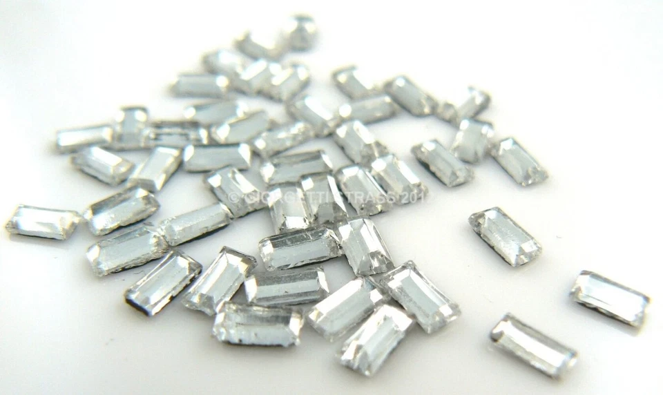 STRASS RETTANGOLO Cristallo trasparente 50pz hotfix 2,5mmx 5mm Termoadesivi - Immagine 1 di 1