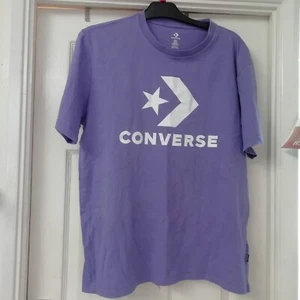 Converse T Shirt Womens Extra Large Purple Short Sleeve All Star Crew Neck H14 - Picture 1 of 4