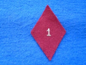 FRENCH ARMY ENGINEERS? DIAMOND LOZENGE WOVEN CLOTH BRANCH BADGE - Picture 1 of 2