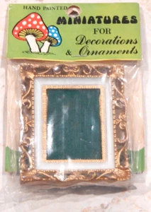 Nuevo Miniatura Casa de Muñecas Muebles Oro Cuadro Pintado a Mano Relleno Look G - Imagen 1 de 3
