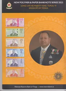 TONGA NUOVO Banconote BASSO SET seriale $ 2, 5, 10, 20, 50 100 Pa'anga, P-Nuovo UNC - Foto 1 di 4