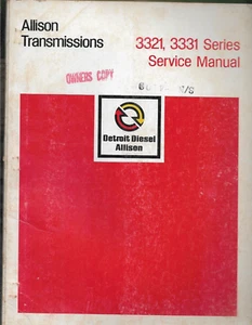 DETROIT DIESEL ALLISON TRANSMISSIONS Model CRT 3321 3331 Series Service Manual B - Picture 1 of 2
