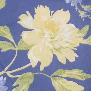1 Vintage Laura Ashley Pillow Sham Standard Blue Yellow Floral all Cotton - Picture 1 of 10