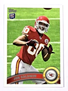 Topps Jon Baldwin 2011 novato Kansas City Chiefs RC #242 - Imagen 1 de 2