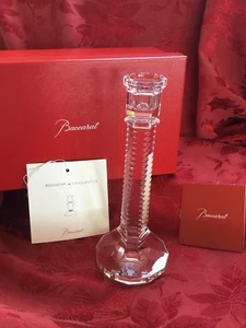 NIB FLAWLESS Exquisite BACCARAT Glass PERLES Crystal CANDLE HOLDER CANDLESTICK - Picture 1 of 11