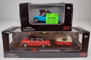 1:87 Diecast Malibu International Chevy Bel Air 1955 con caravana Ford Thunderbird - Imagen 1 de 7
