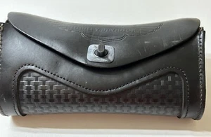 Bolso parabrisas Harley-Davidson de cuero negro PN 57207-05A - Imagen 1 de 2