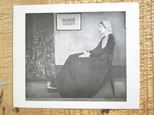 Whistlers Mutter. Vintage 12" x 10" PERRY GRAVUR DRUCK. EX-LIB AUFKLEBER AUF RÜCKSEITE * PPB - Bild 1 von 4