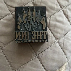 Vintage Printing Letterpress Printers Block Six Flags Inn - Picture 1 of 2