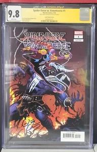 SPIDER-VERSE VS VENOMVERSE #1 LAND VAR SGN GREG LAND CGC 9.8 JSA AUTHENTICATED - Picture 1 of 1