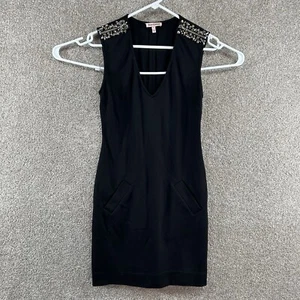 Jouicy Couture Women's Dress Size Small Black Sleeveless V-Neck Side Zip Closure - Picture 1 of 12