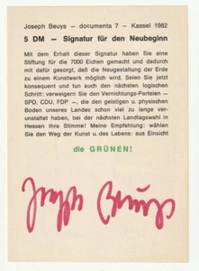 JOSEPH BEUYS - orig. Autogramm - Documenta 7 - 1982 - signed - autograph - Picture 1 of 1