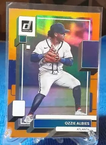 Ozzie Albies 2-Karten-Set 2021-2022 Panini Donruss, Contenders Optik, orange Folie - Bild 1 von 5