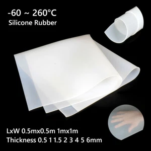 Hoja flexible sólida de goma de silicona blanca alta temperatura 20"x20" 40"x40" espesor 0,5-6 mm - Imagen 1 de 8