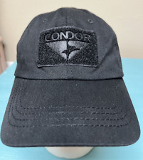 Condor Tactical Strapback Hat Cap Black Adjustable Hook