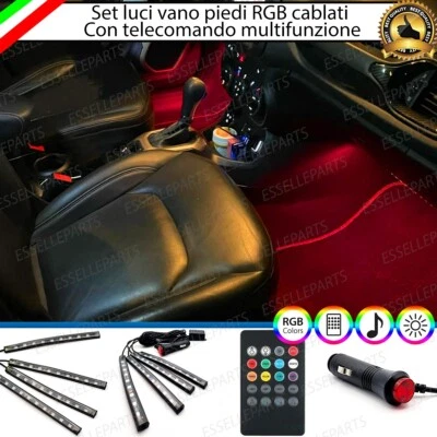 KIT LED STRISCIA INTERNI RGB VANO PIEDI MG HS RESTYLING MULTICOLOR TELECOMANDO - Immagine 1 di 4