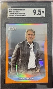 Star Wars Topps cromo 2020 refractor naranja/25 Han Solo 7R Harrison Ford Sgc - Imagen 1 de 2