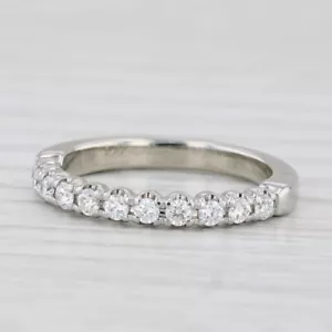 0.25ctw Diamond Stackable Ring 14k White Gold Size 4.75 Wedding Anniversary Band - Picture 1 of 9