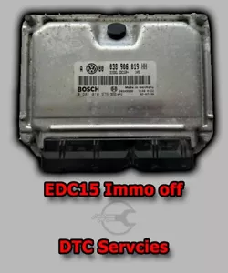 VW Audi EDC15 Immo Off Service / Pin Retrieval / DTC - Picture 1 of 1