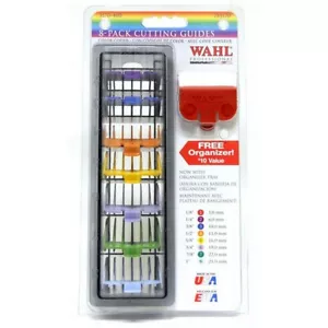 NEW AUTHENTIC Wahl Cutting Hair (Color - Coded) Clipper Guides Guards (8) & Tray - Picture 1 of 1