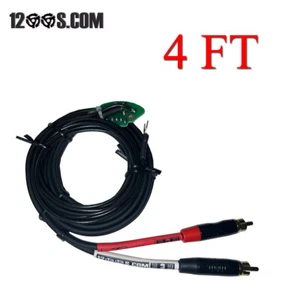 4 ft technics 1200 1210 punta dorada blindada rcas stock rca placa pcb y cable gnd - Imagen 1 de 6