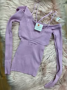 Women's Long Sleeve T Shirt Purple - Picture 1 of 2